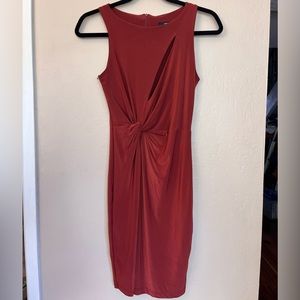 F21 RED ORANGE MINI DRESS SIZE M